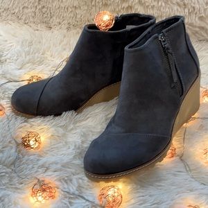 Tom’s wedge ankle boots